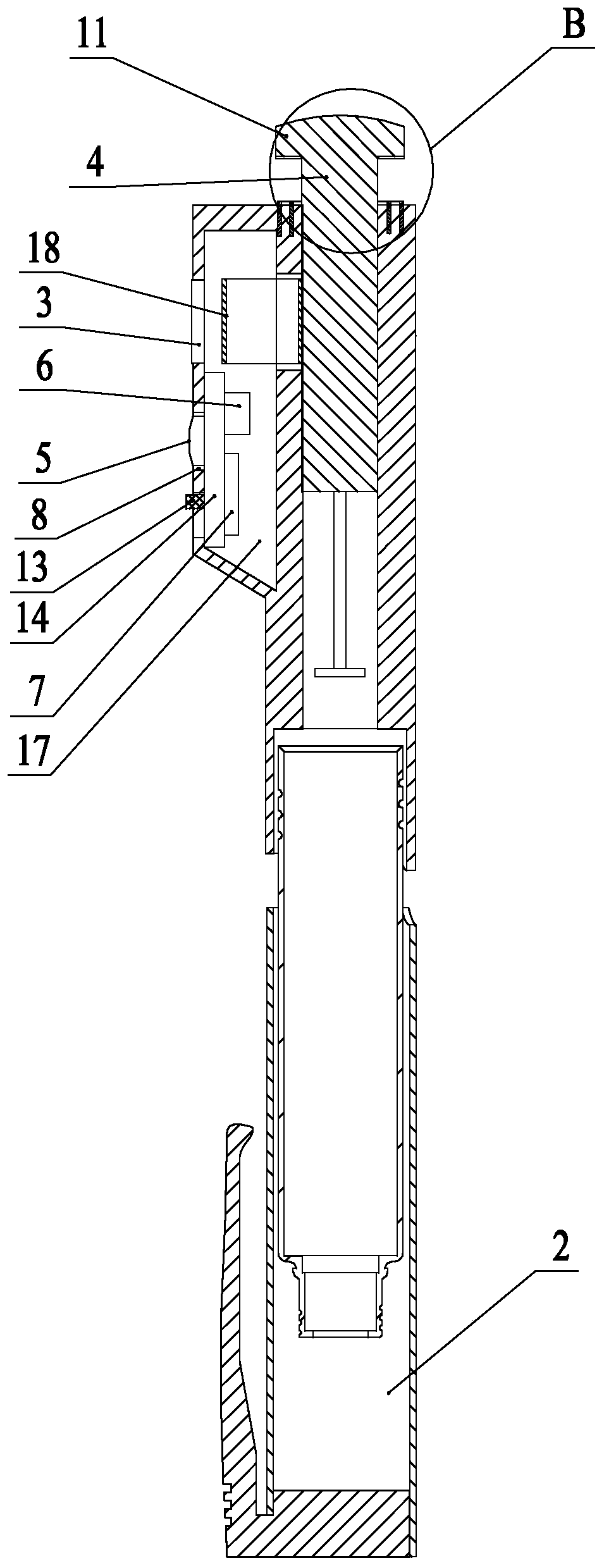 Insulin injection pen with light flashing prompting function