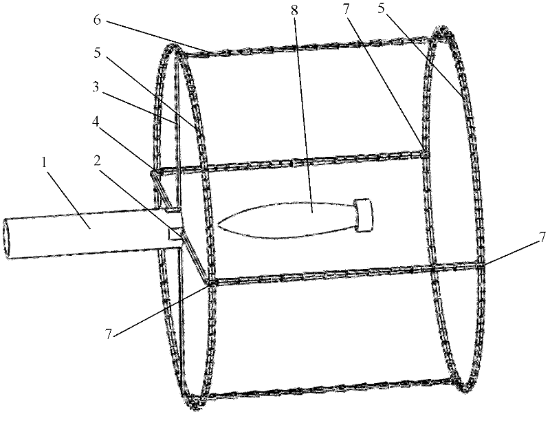 Single-degree-of-freedom symmetrical type swing-driven underwater robot recovery device with large expansion ratio