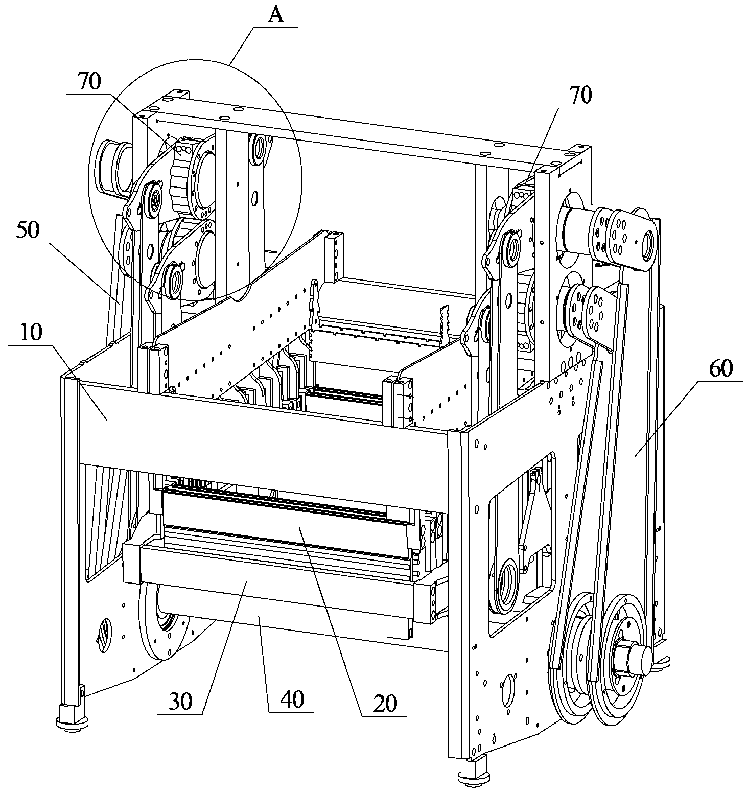 Computer jacquard machine and transmission mechanism thereof