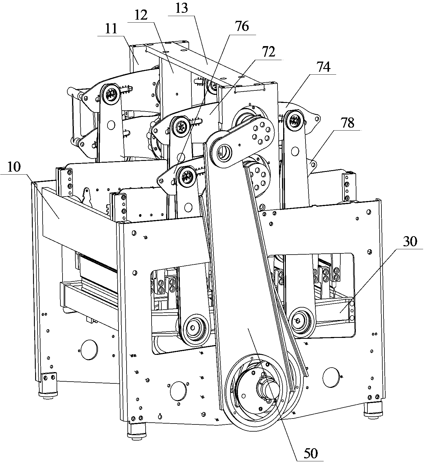 Computer jacquard machine and transmission mechanism thereof