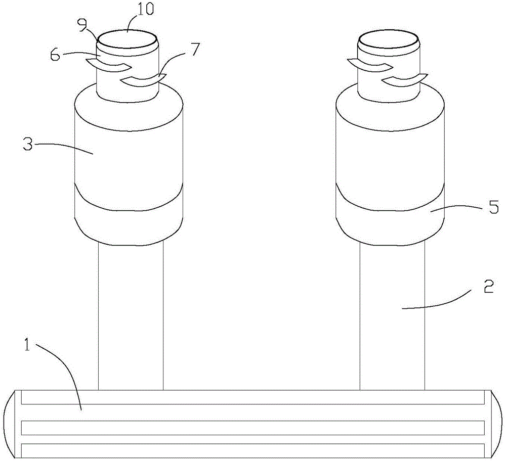 Novel double-tube connector for infusion container