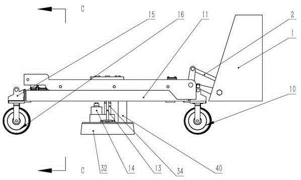 An ultra-high pressure water jet airport runway glue removal and marking execution device