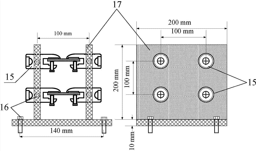 Device for insulating material surface flashover experiment and using method thereof