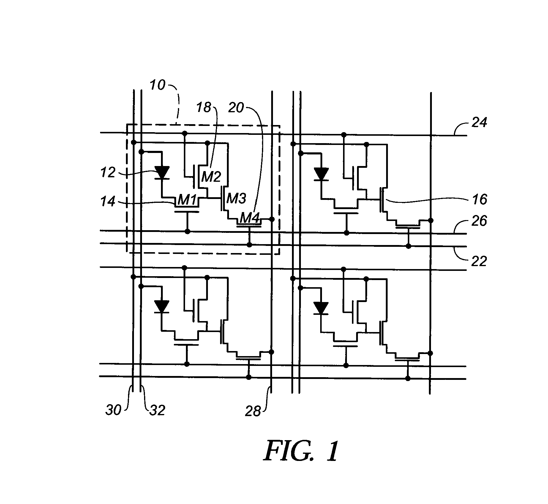Digital radiography imager with buried interconnect layer in silicon-on-glass and method of fabricating same