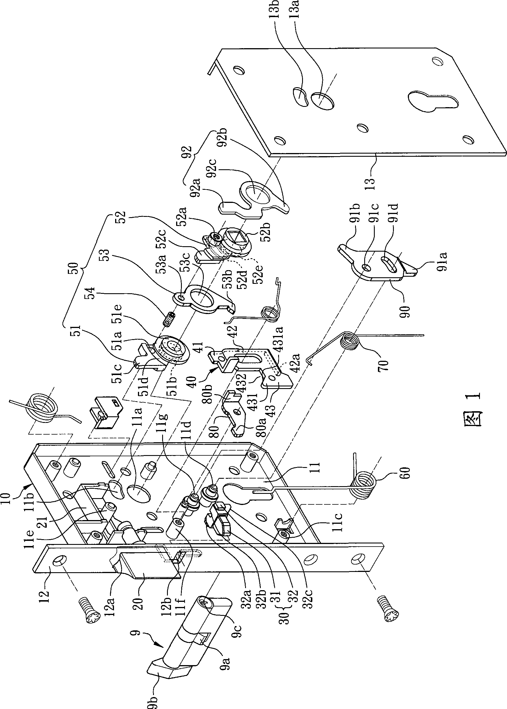 Door lock bolt structure