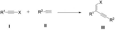 A kind of terminal alkene halogenated 1,3-enyne compound and its preparation and application