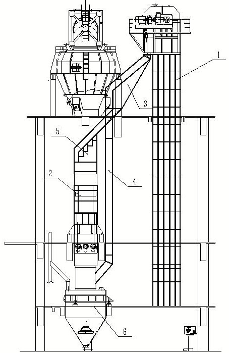 Multi-strand feeding chute for V-shaped powder concentrator