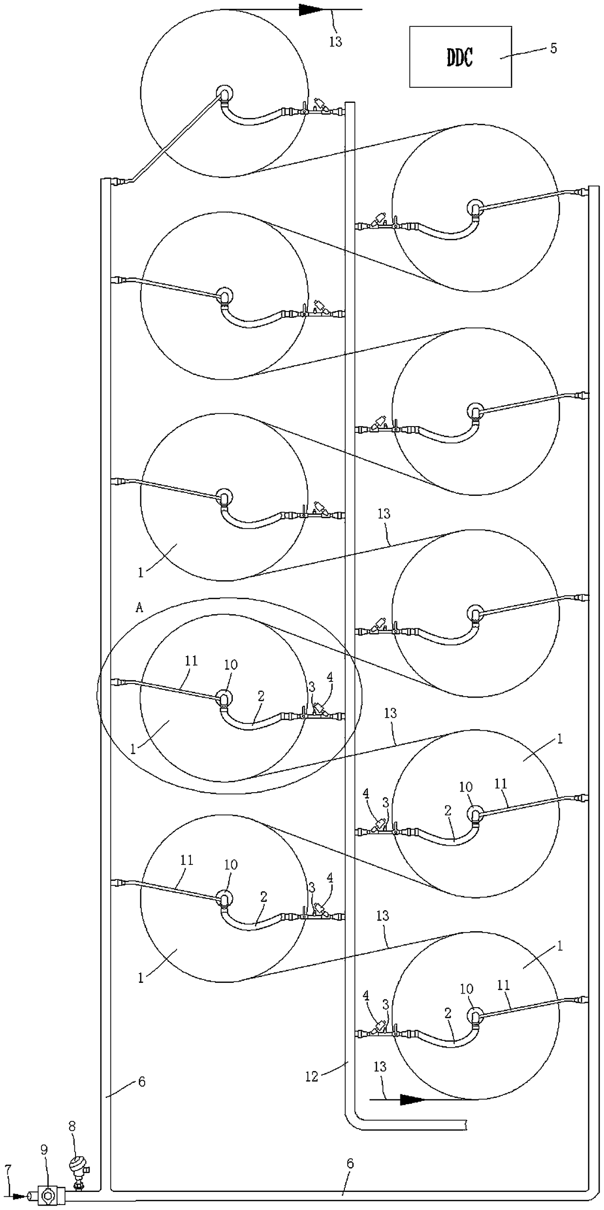 Intelligent electronically controlled drainage method and device for steam drying cylinders