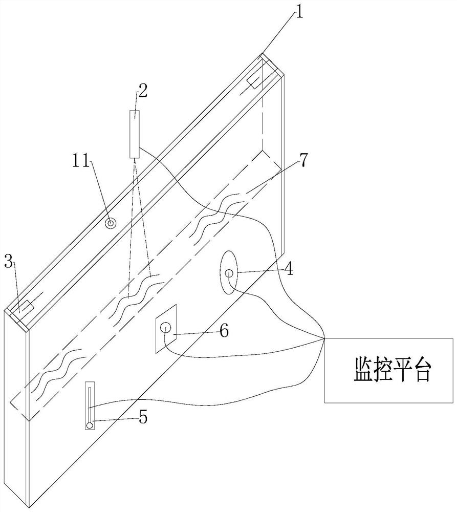 Cast-in-place slurry state data acquisition device and monitoring system