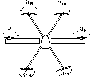Multi-rotor unmanned airplane with inclined wings and rotors and control system and method