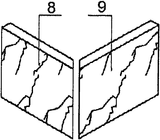 Stone veneer positive angle splicing structure and its construction method