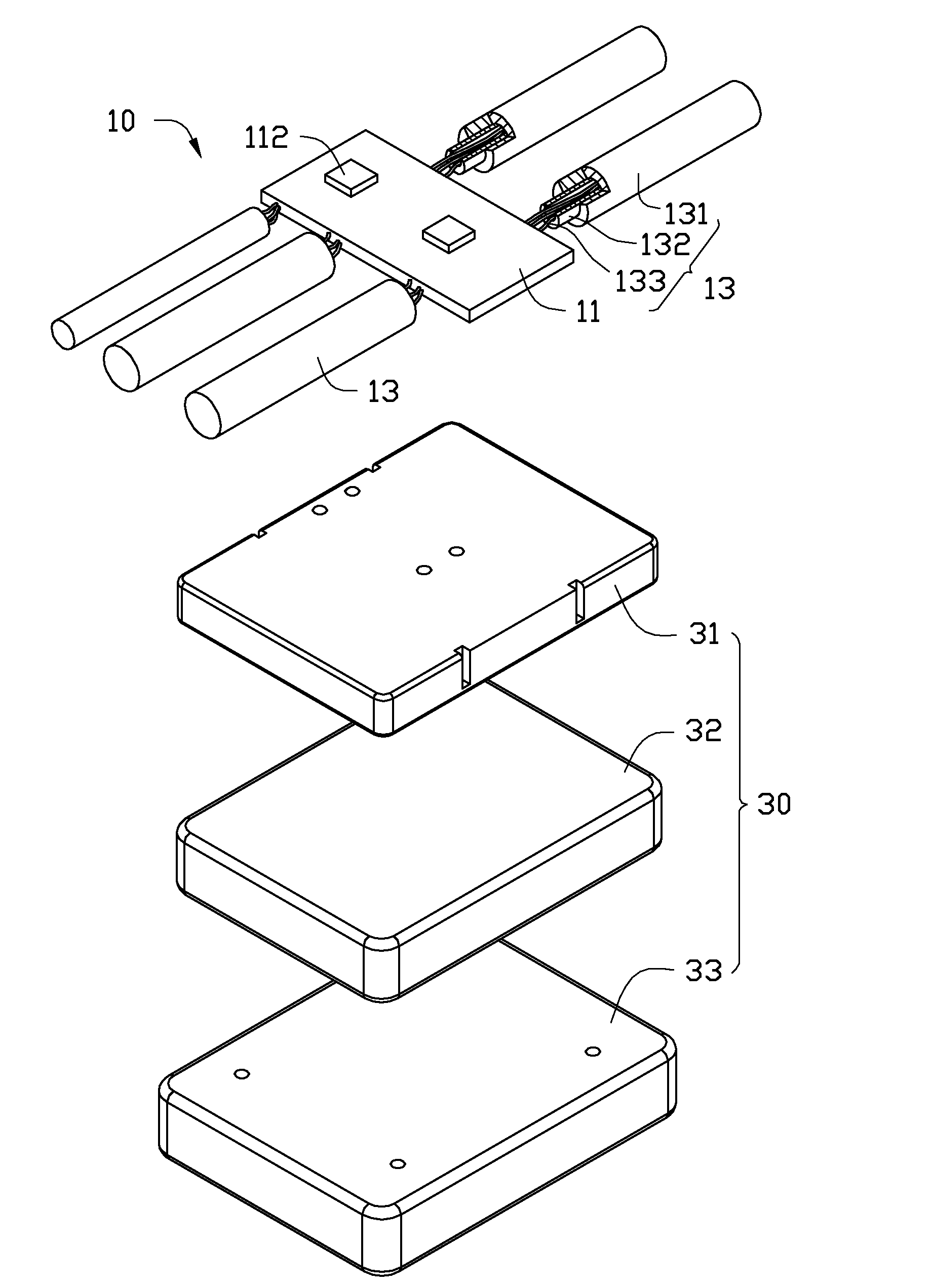 Connector with shielding device and method for manufacuring connector