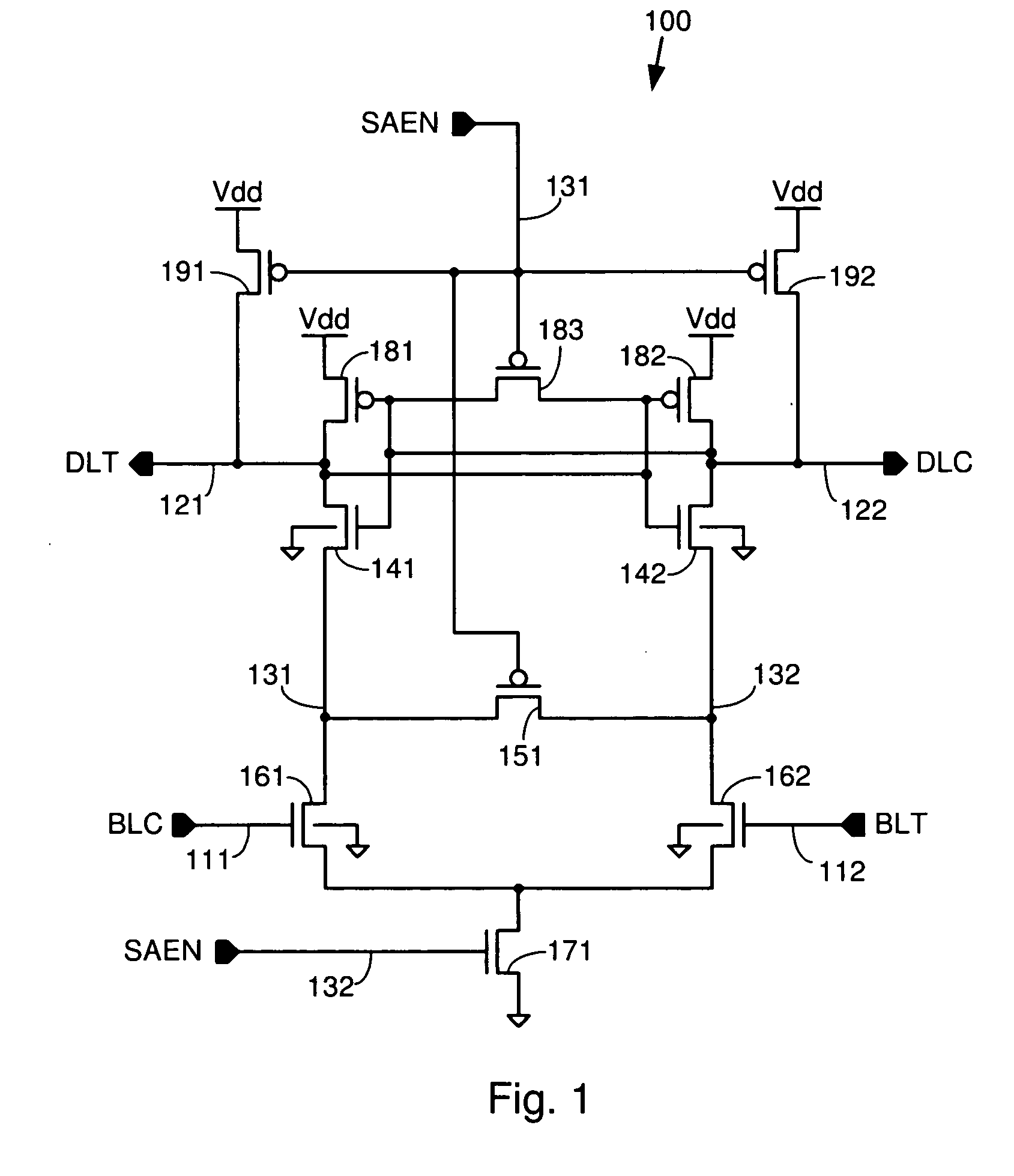 SOI sense amplifier with cross-coupled body terminal