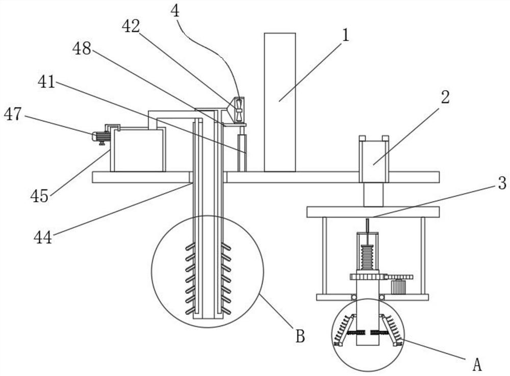 Cleaning structure of drilling device and cleaning method