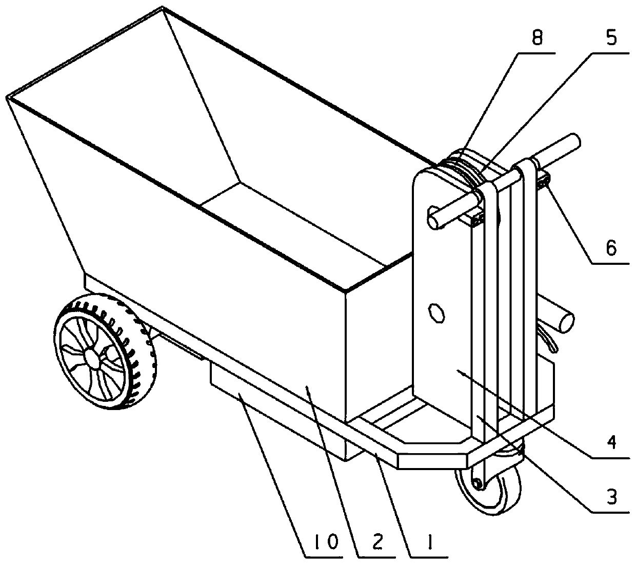 Improved material silo structure based on mining transporting vehicle