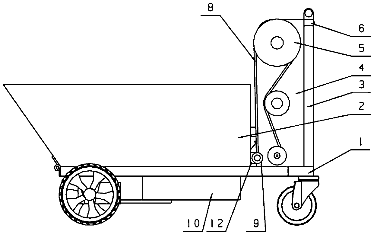 Improved material silo structure based on mining transporting vehicle