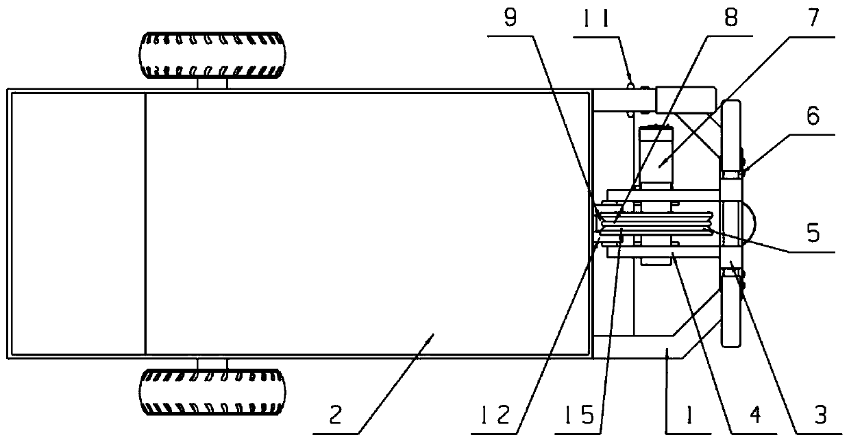 Improved material silo structure based on mining transporting vehicle