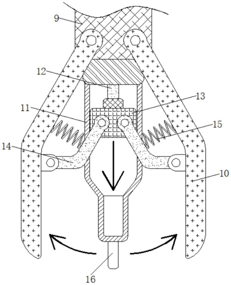 Veterinary drenching device capable of preventing equipment from being bitten during drenching