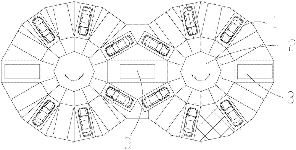 Safety monitoring system of multi-machine and multi-way stereo garage