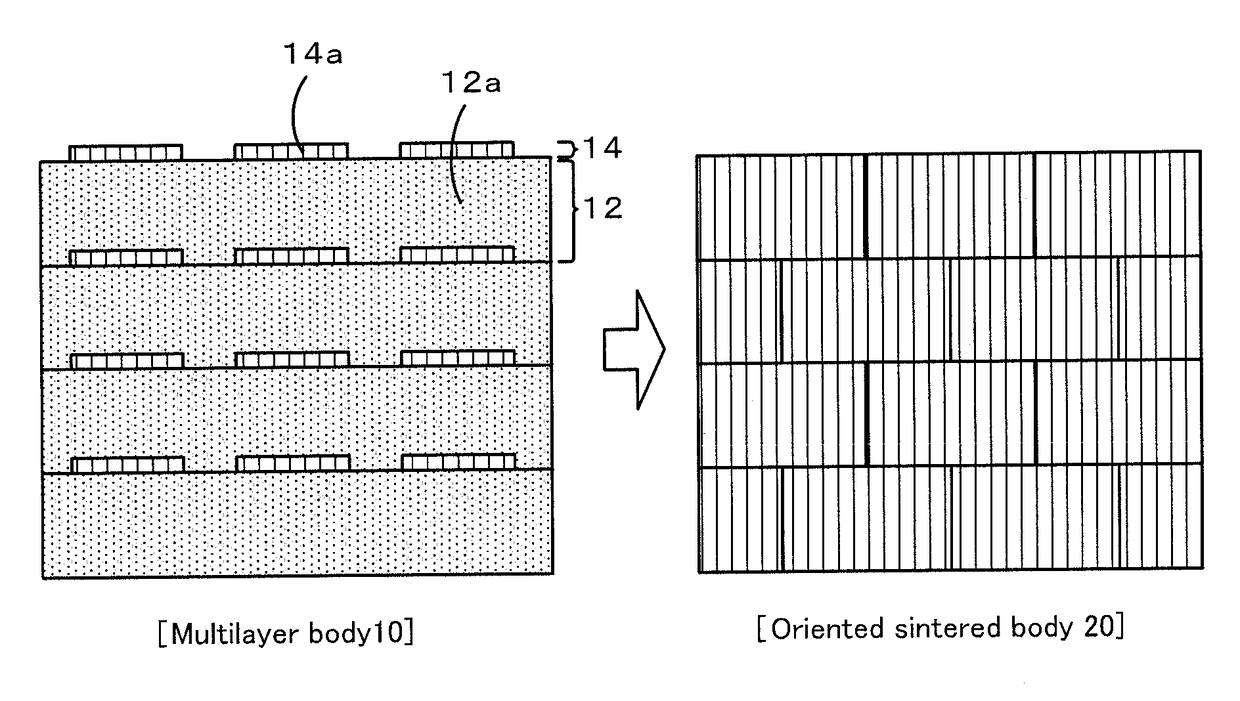 Method for producing oriented sintered body