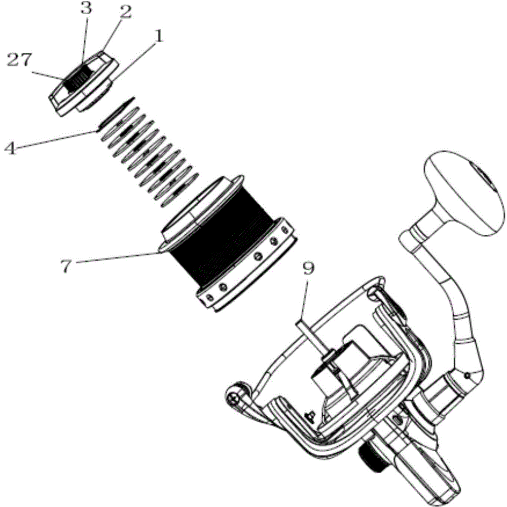 A fishing rolller with a fast disclosure adjustment device