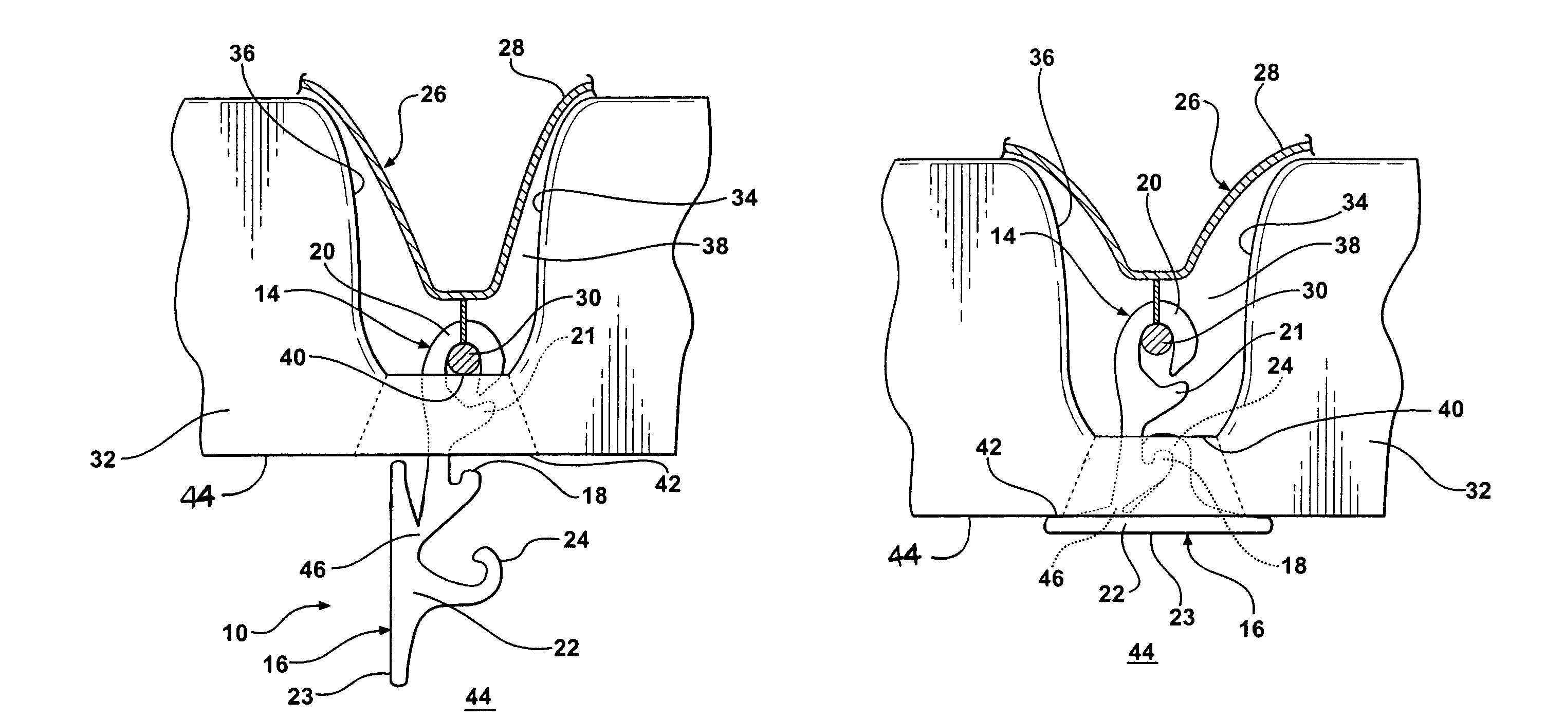 Extruded flexible self-locking trim cover assembly retention clip and method for using same