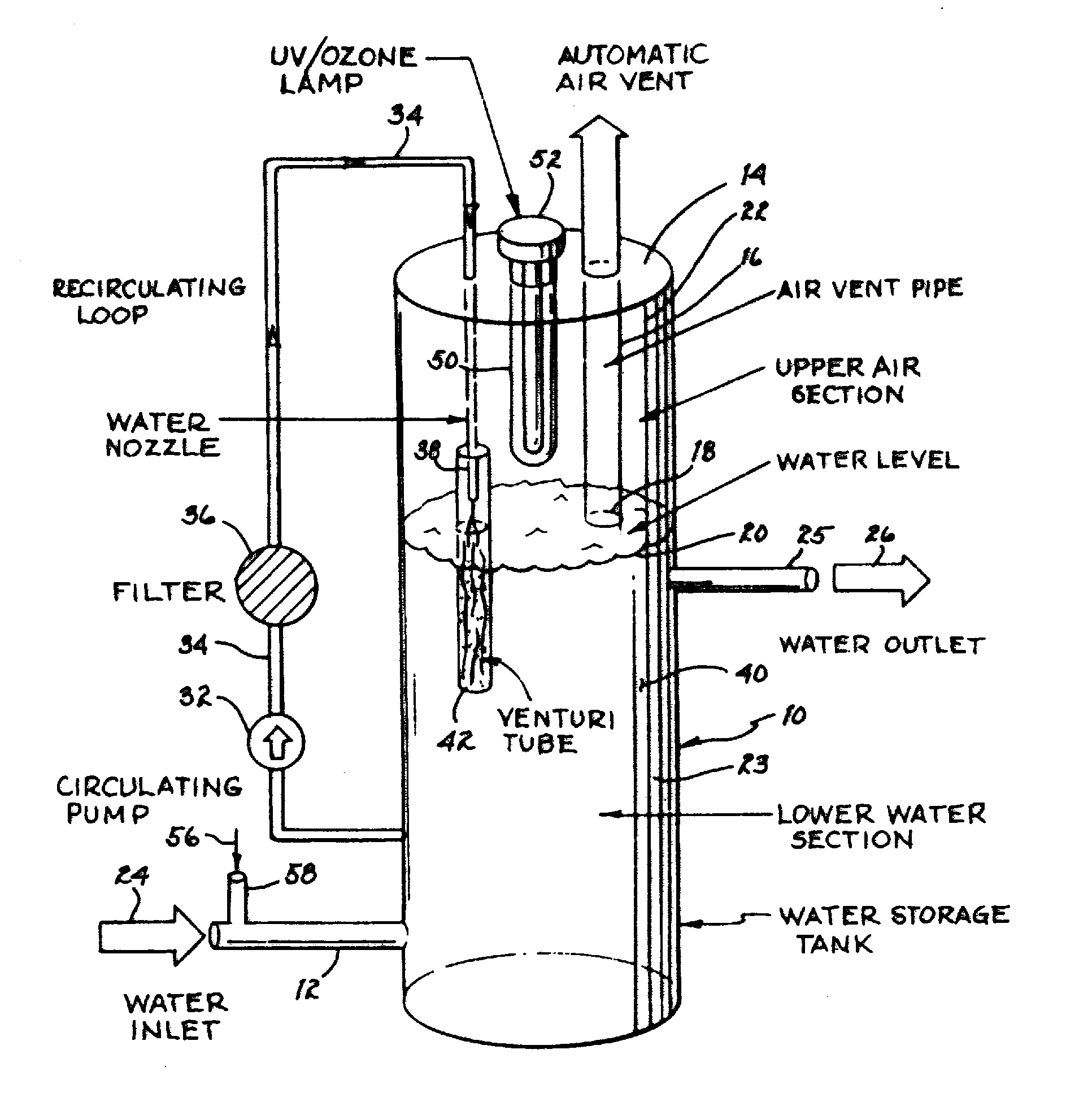 Apparatus and method for removing arsenic and inorganic compositions from water