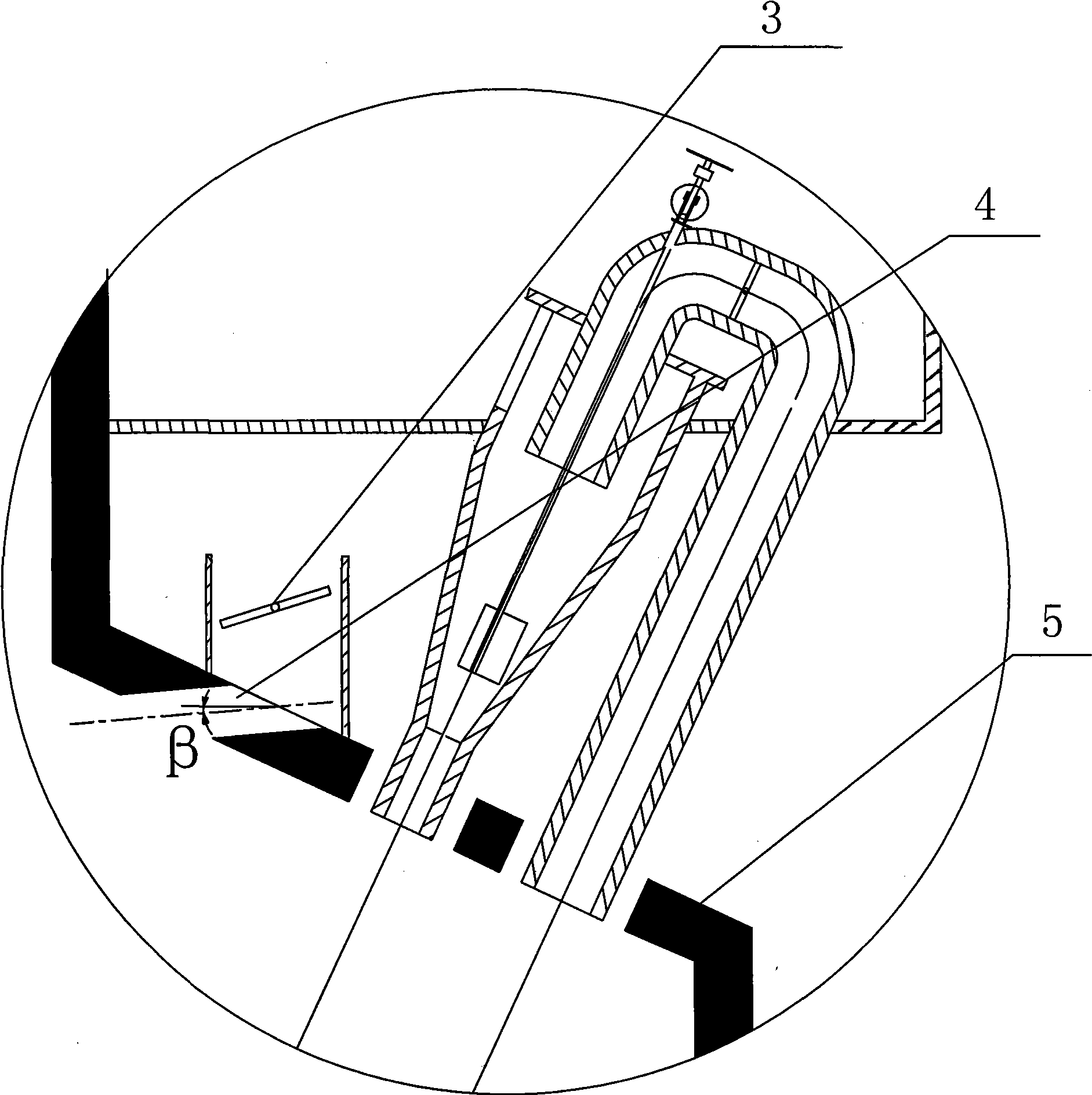 W-shaped flame boiler with two-stage over-fire wind