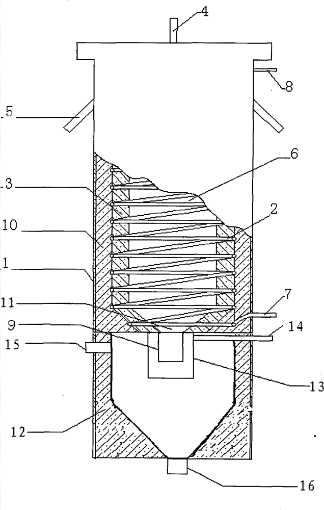 Entrained-flow bed gasifier for solid-phase deslagging