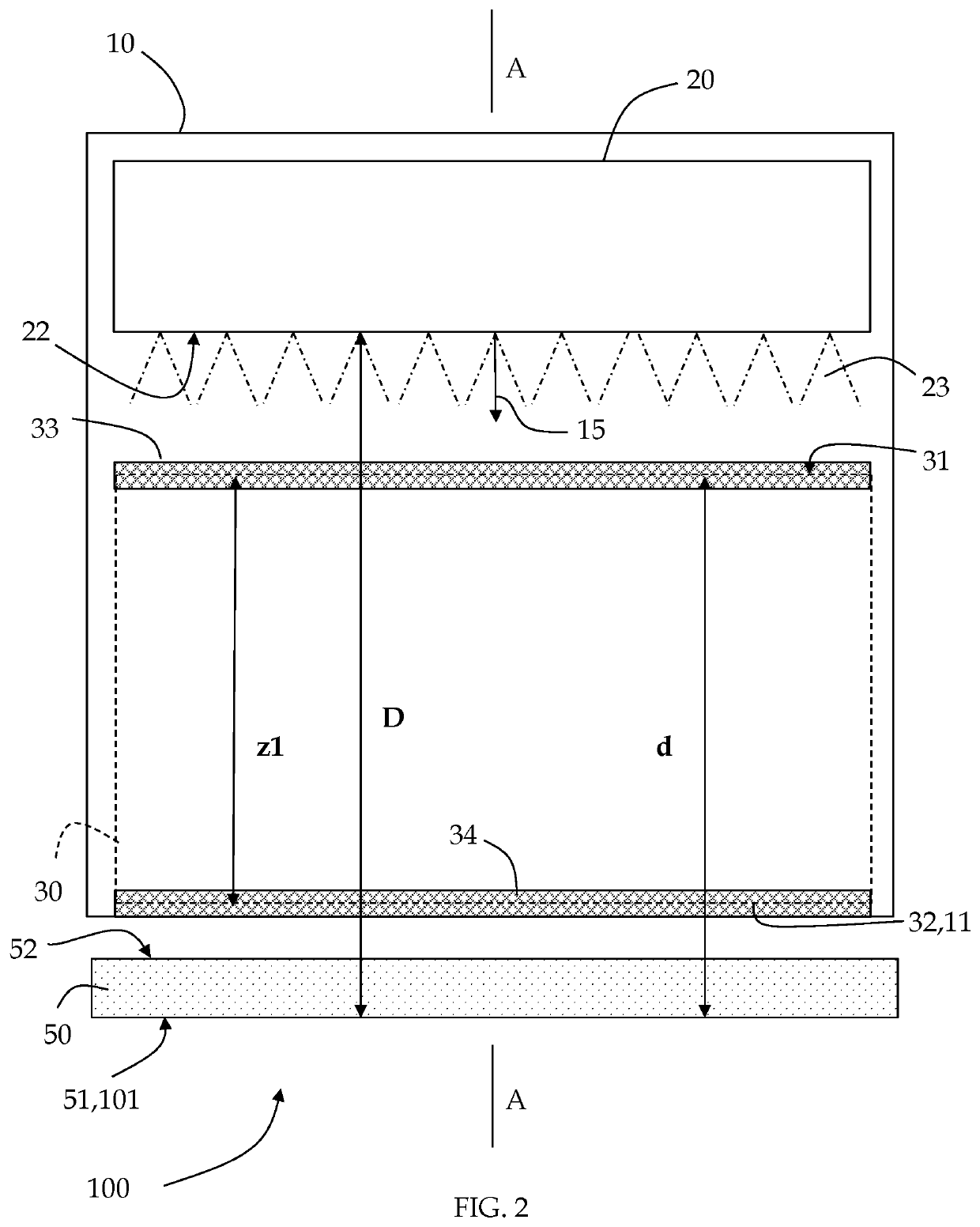 Sun-sky-imitating illumination device