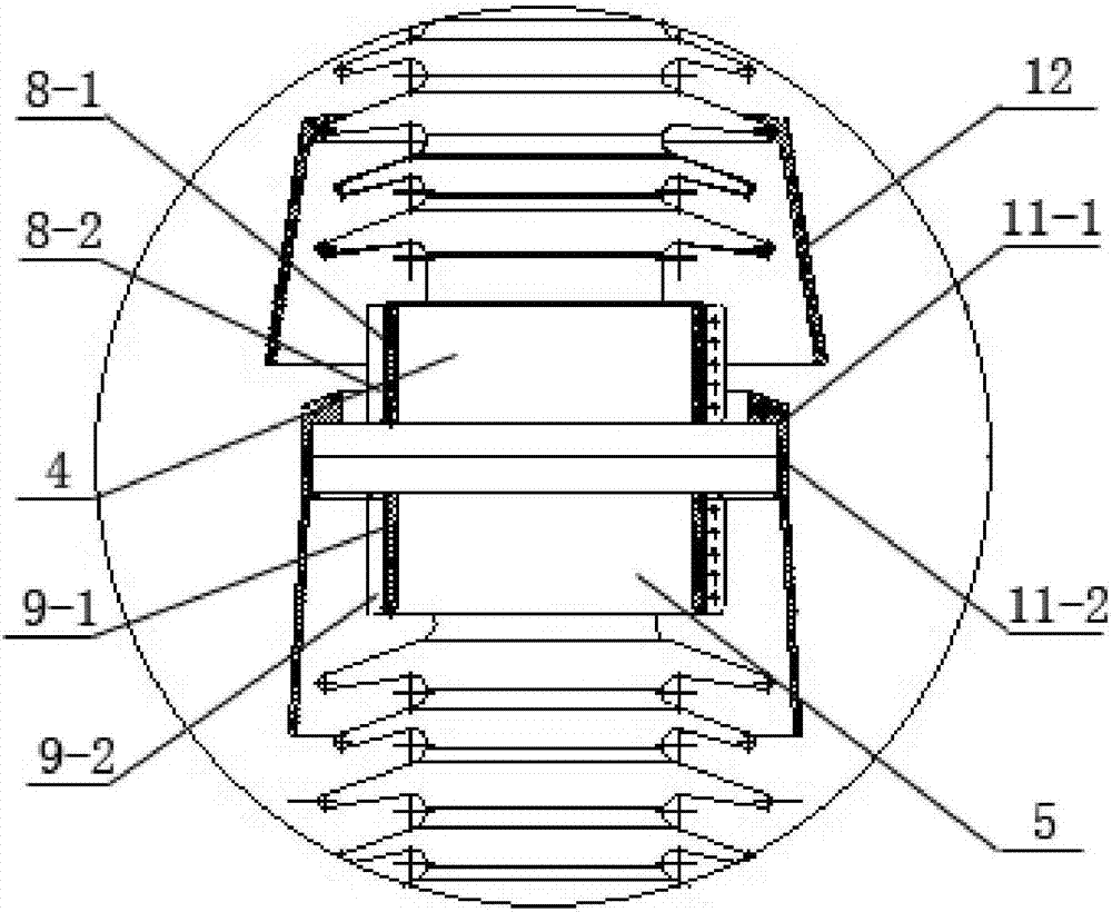 A three-element structure outdoor post insulator post