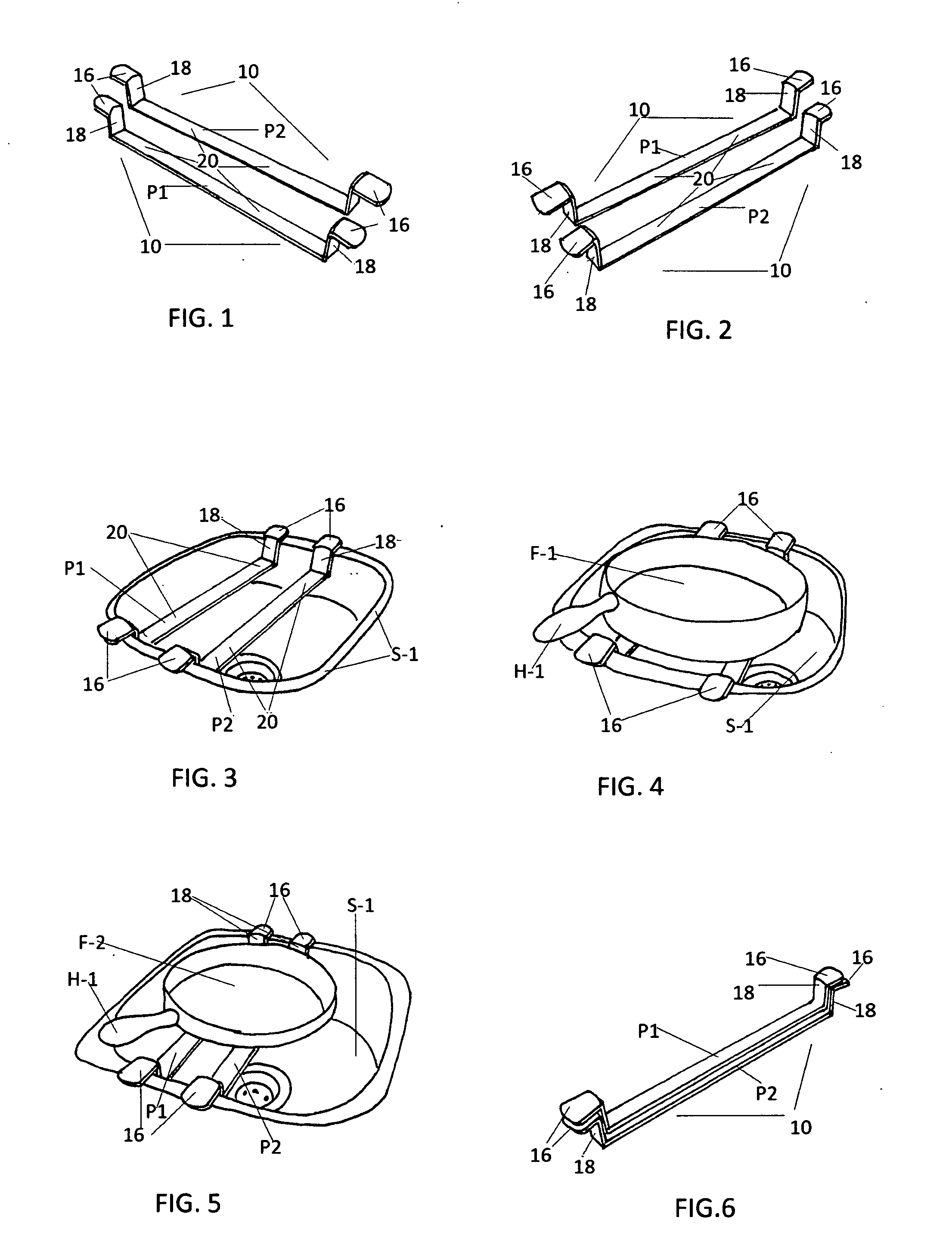 Sink rack and system for supporting large frying pans horizontally within the confines of a kitchen sink