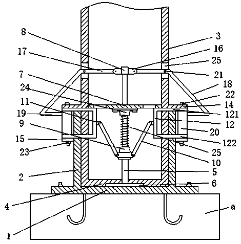 Building steel structure support device