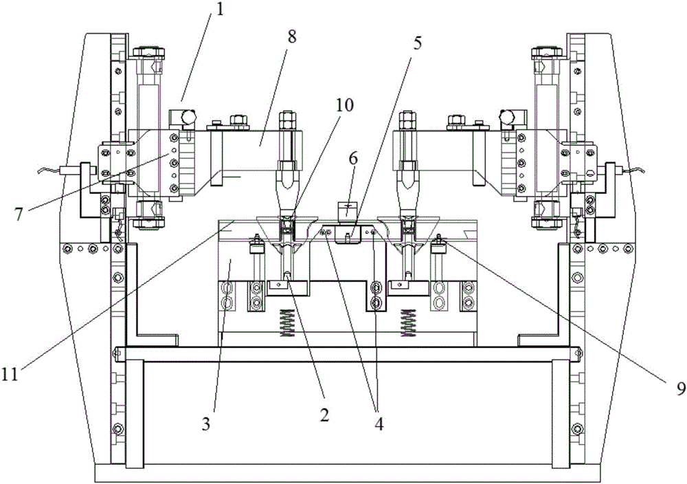 Positioning tool for welding of high-pressure oil track support