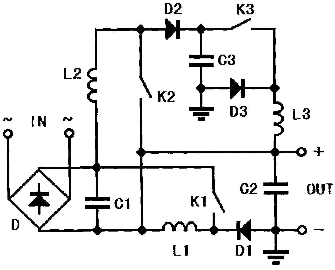 AC/DC converting method for eliminating working frequency ripple wave