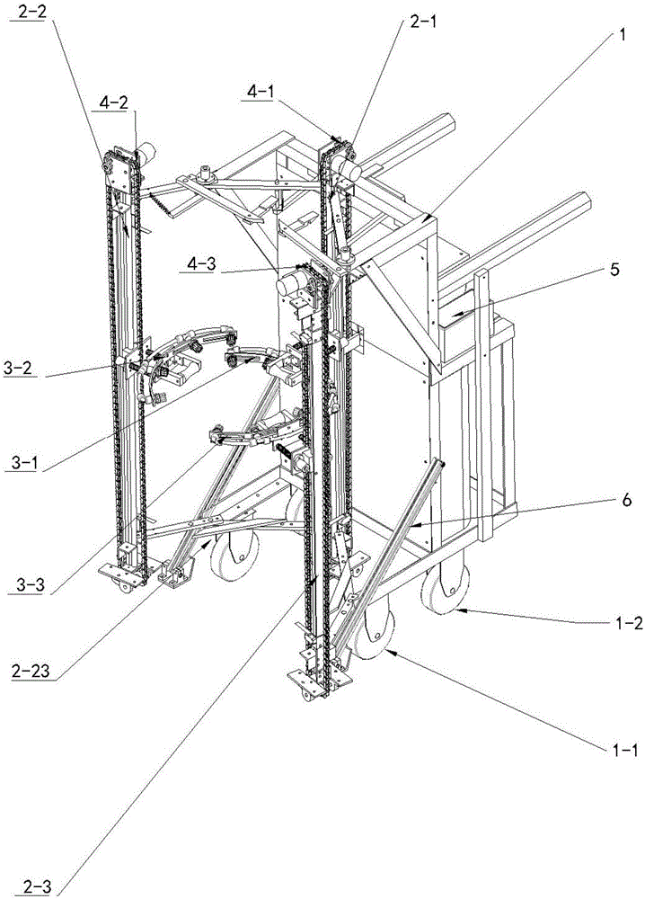 Automatic spraying device for lime washing of trunk