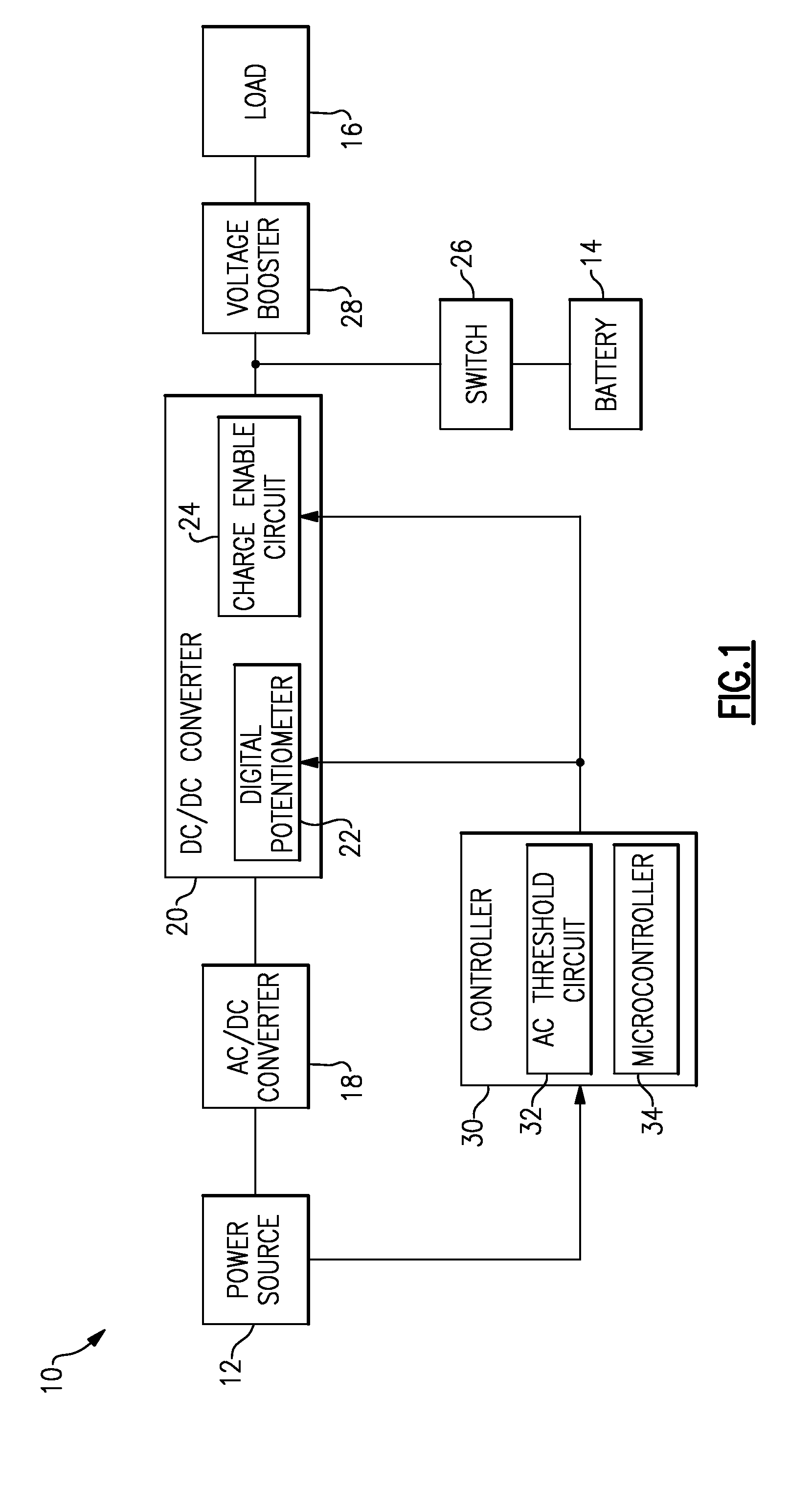 Control circuit operable to charge a battery at multiple charge rates