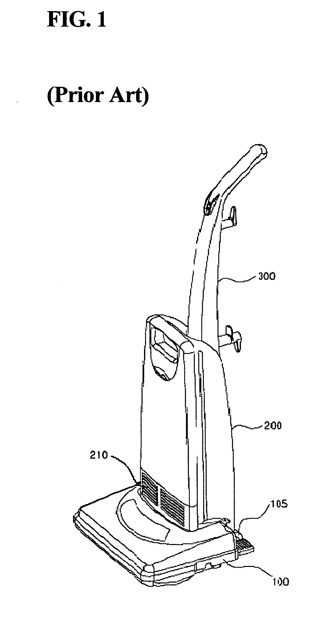 Main body mounting structure of upright type vacuum cleaner capable of being converted to canister type