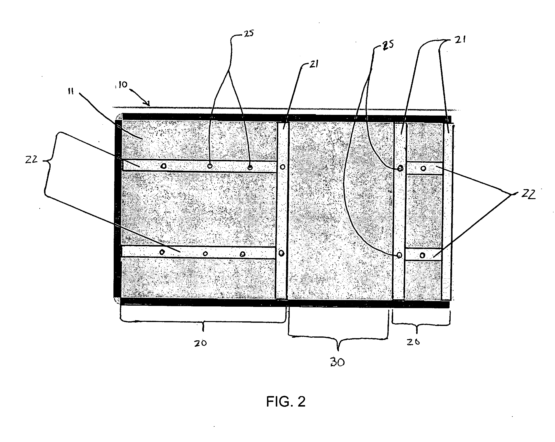 Composite cargo floor structure having a reduced weight