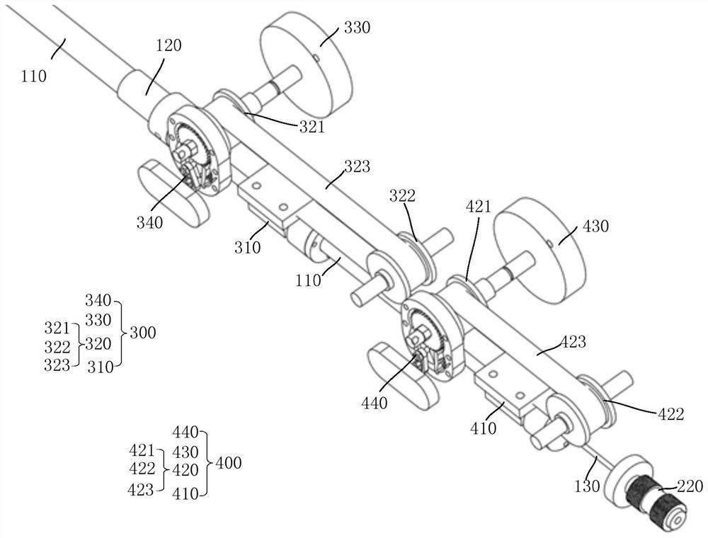 Implant conveying handle, implant system, conveying system and working method of conveying system