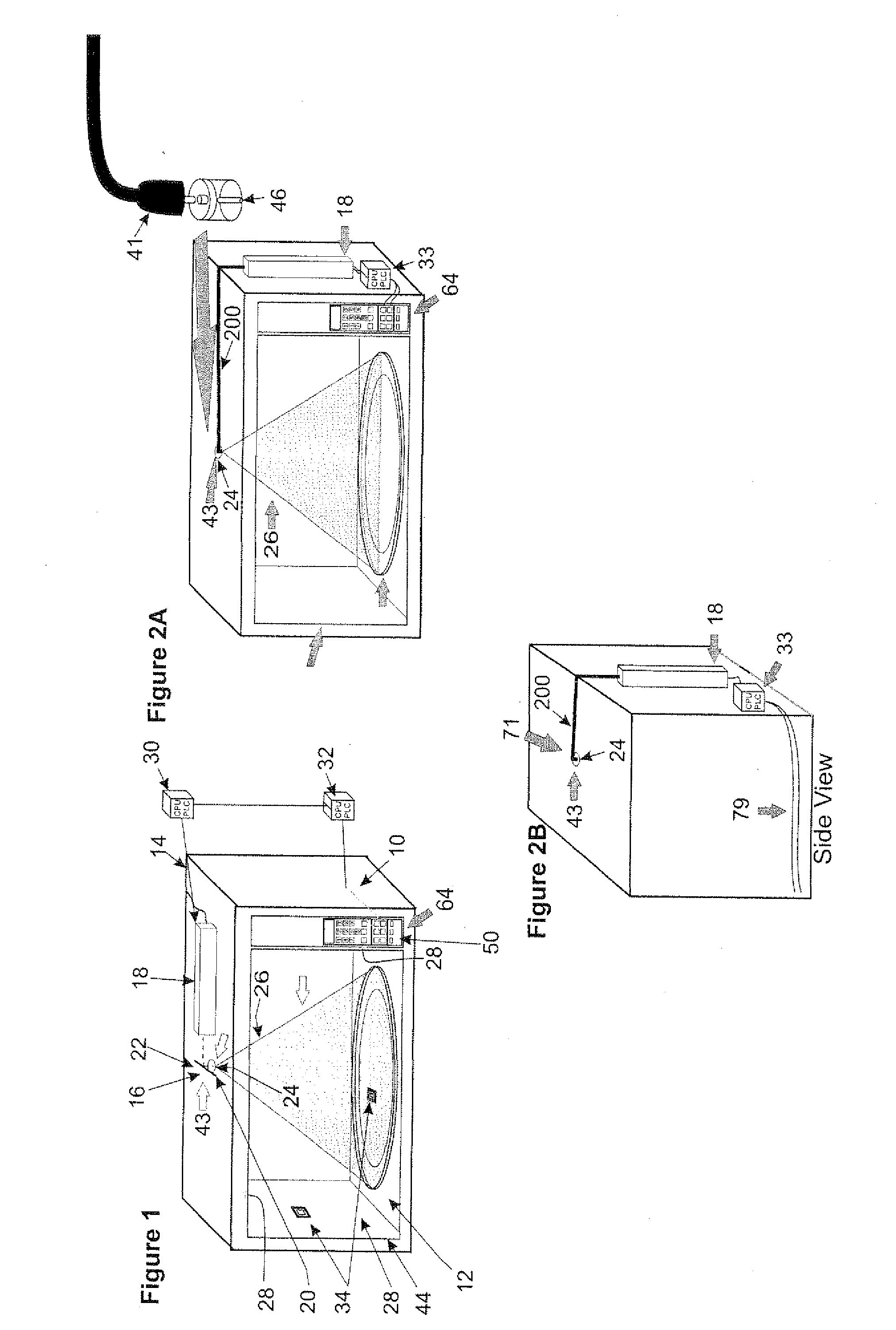 Method and apparatus for surface sanitizing of food products in a cooking appliance using ultraviolet light