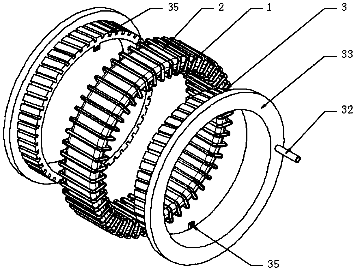 Power coil with built-in cooling structure