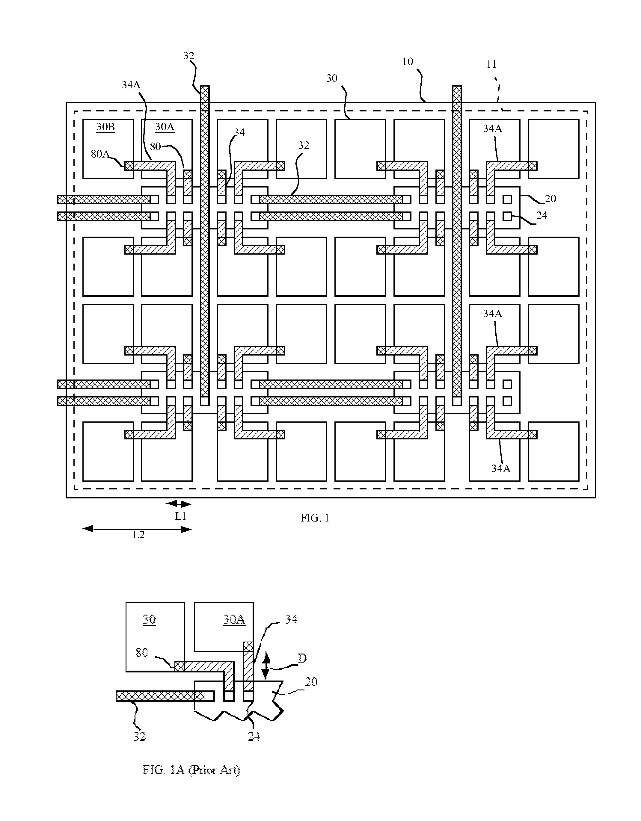 Chiplet display with electrode connectors