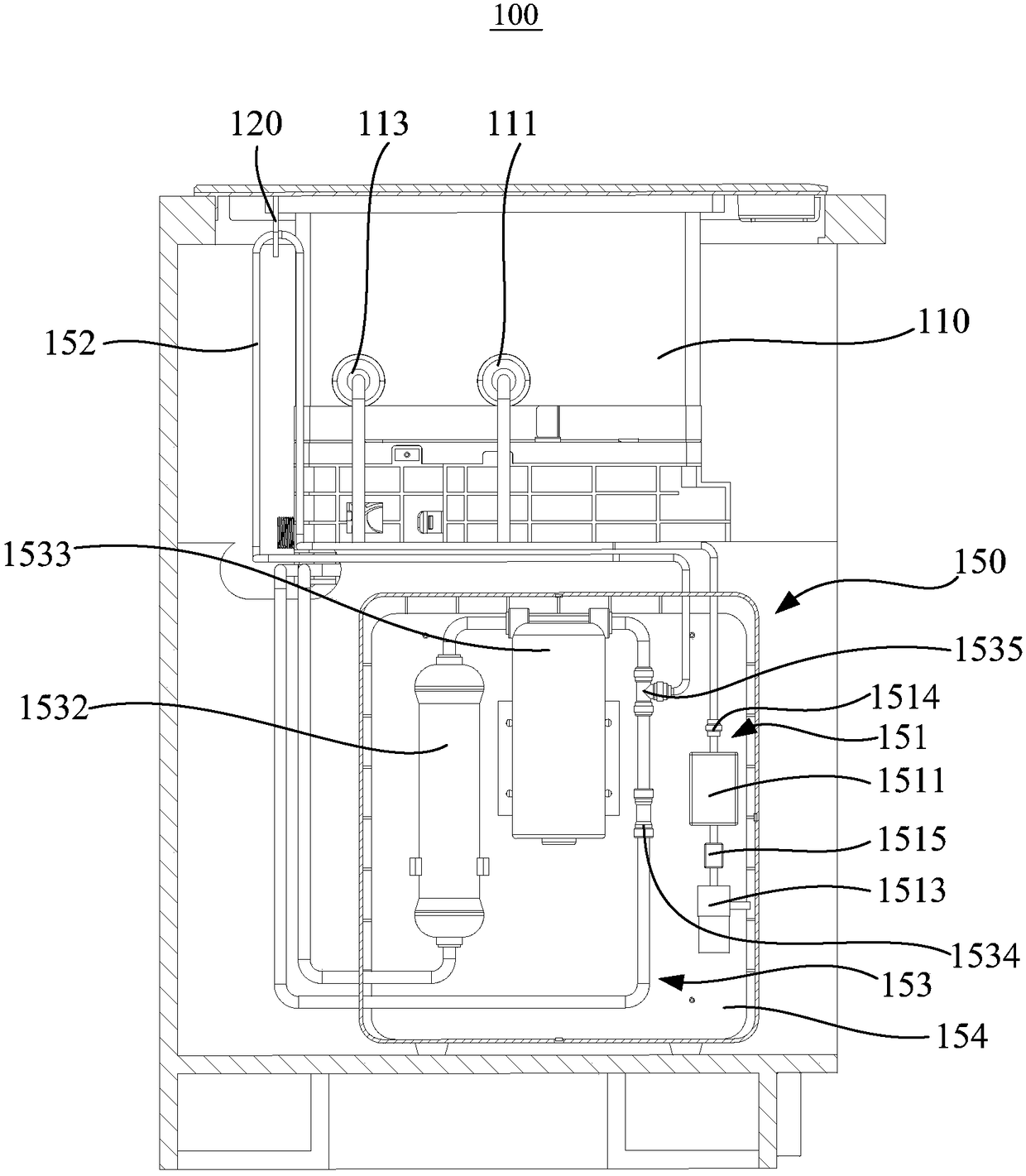 Cleaning device and combined kitchen appliance