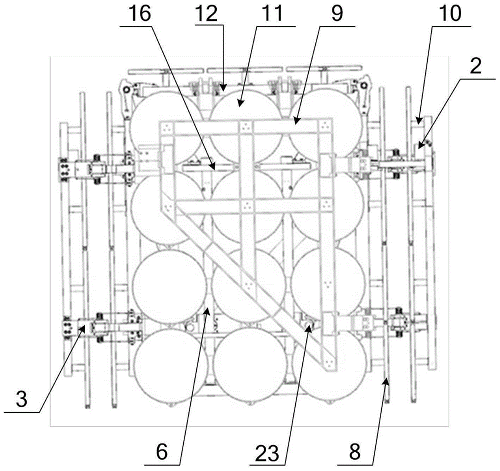 Mirror automatic folding, positioning, splicing film condenser structure