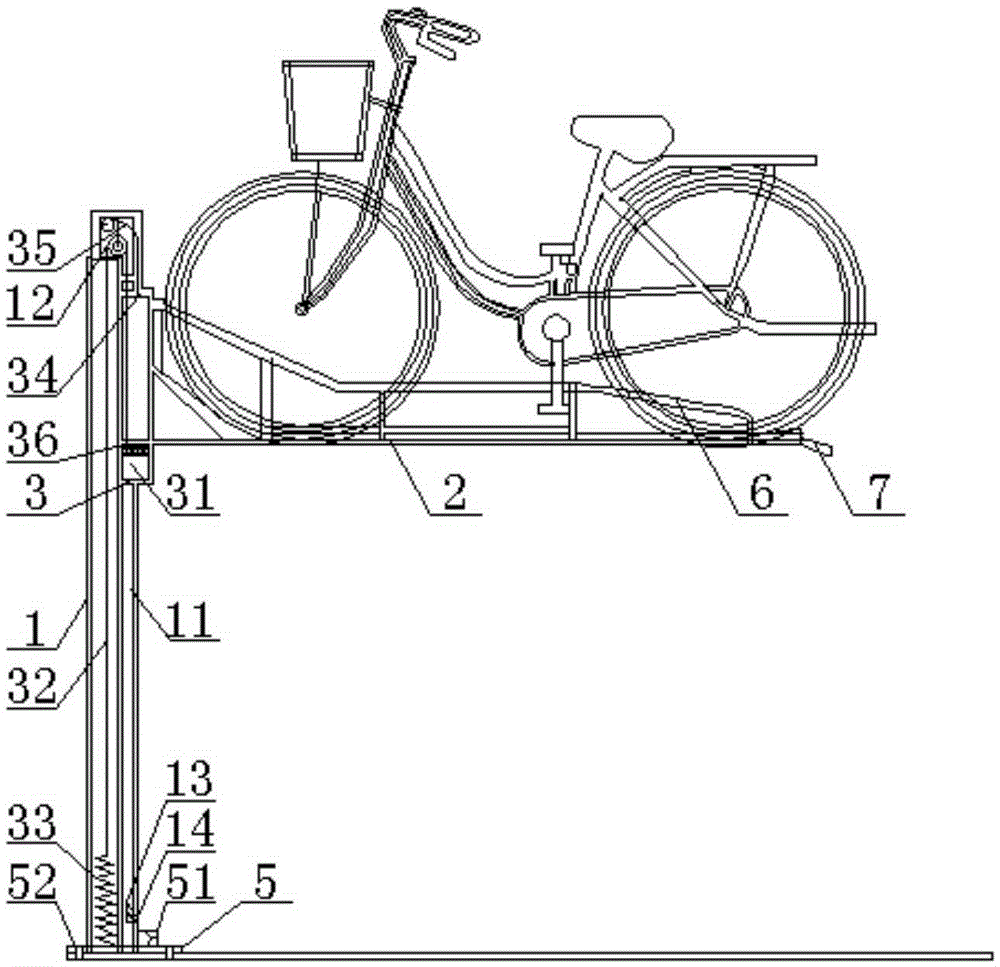 Vertical Lift Bicycle Rack
