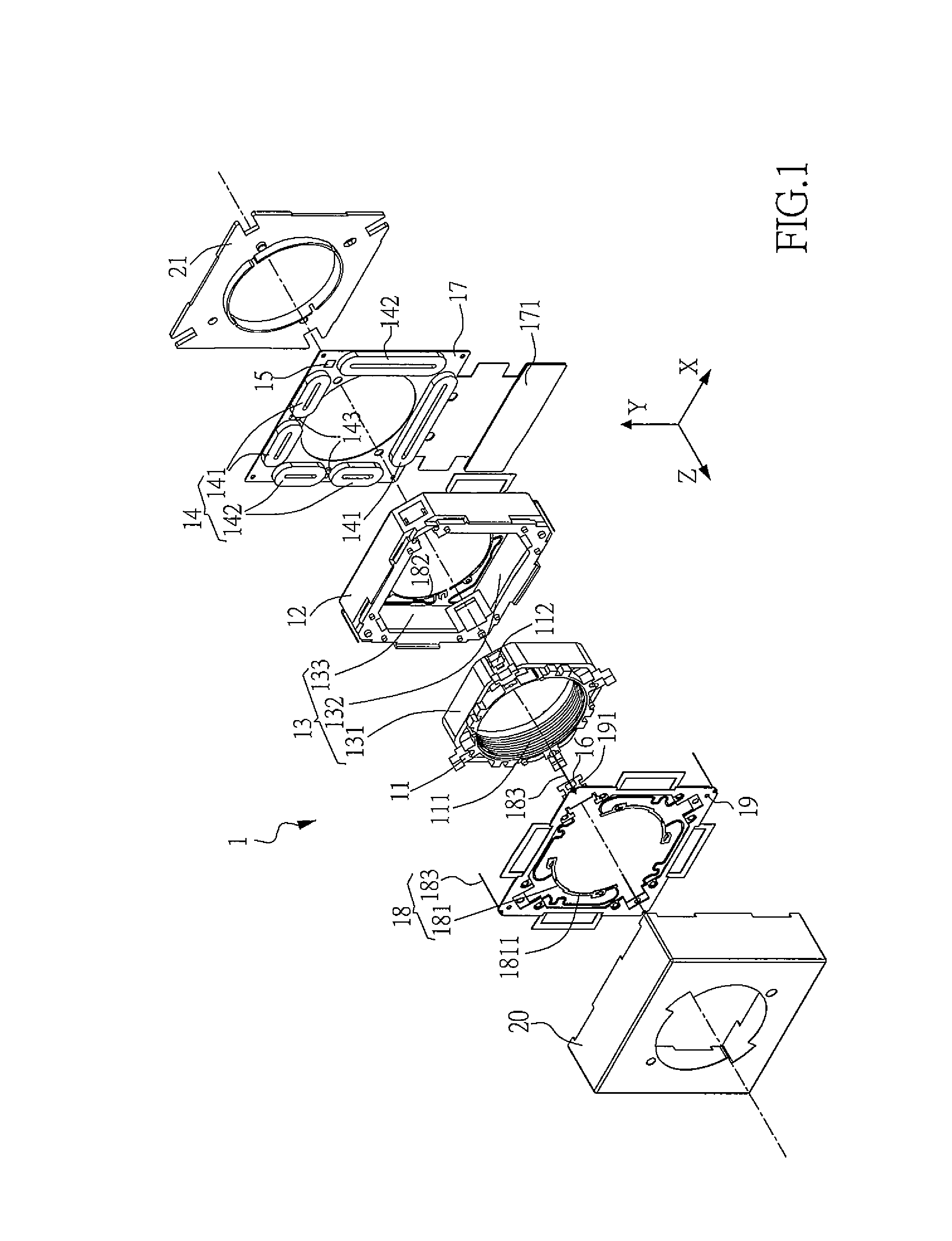 Tri-Axis Close Loop Feedback Controlling Module for Electromagnetic Lens Driving Device