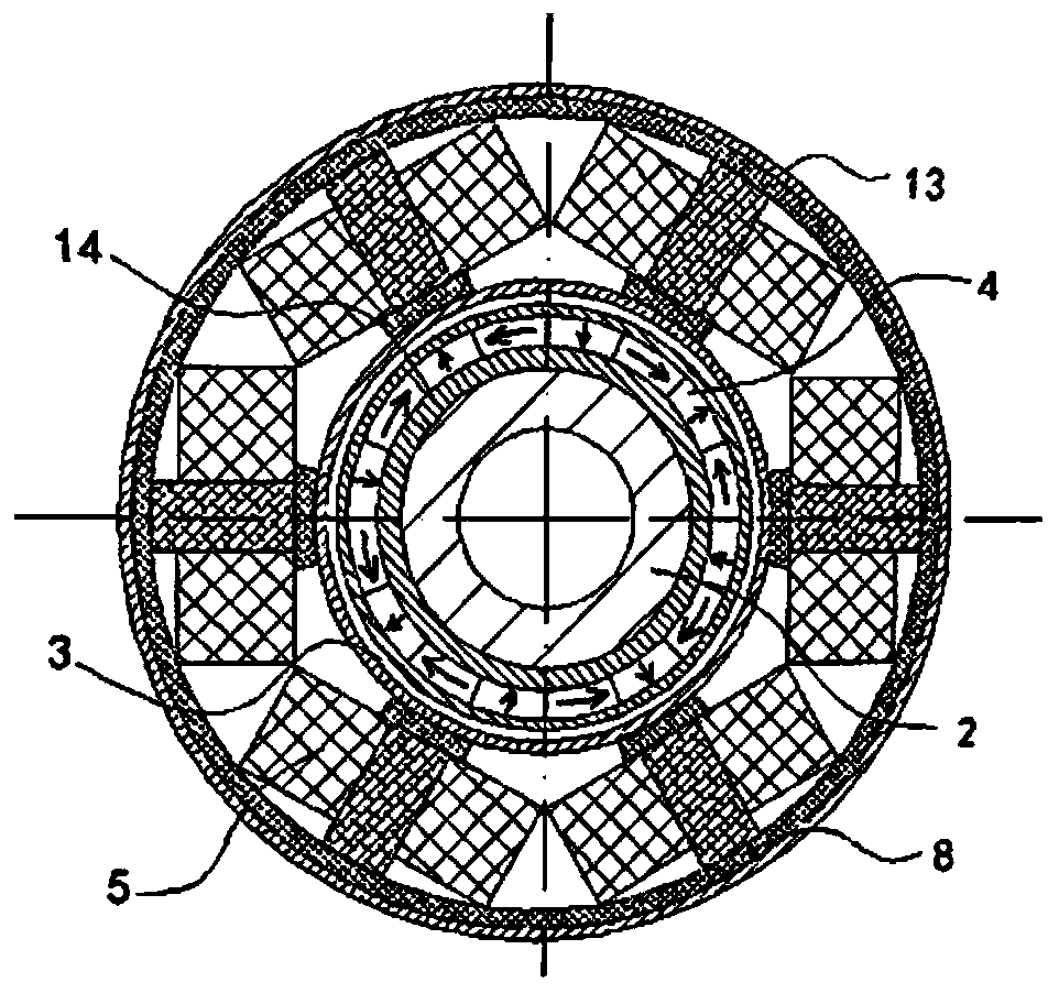 Artificial heart blood pump with axial flow and centrifugal structure