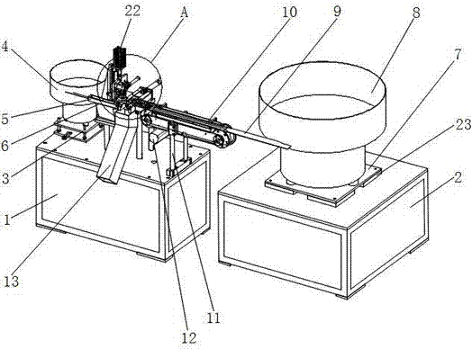 Horizontal automatic copper head assembling machine for front cover of quartz clock mechanism