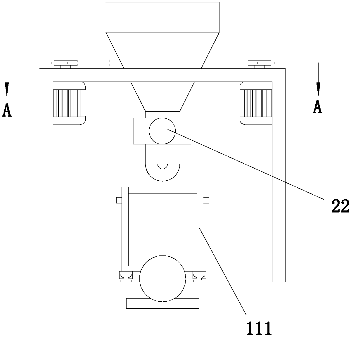 Differential supplementing device for metal powder bagging